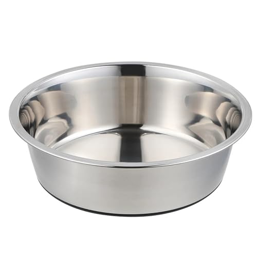 Silikon-Haustiernapf, Edelstahl-Hundebecken, Hunde-Reisnapf, Füttern, Trinkwasser, Heimtierbedarf, Katzennapf Katzennapf (Color : Gray, Size : 14cm) von WLTYSM