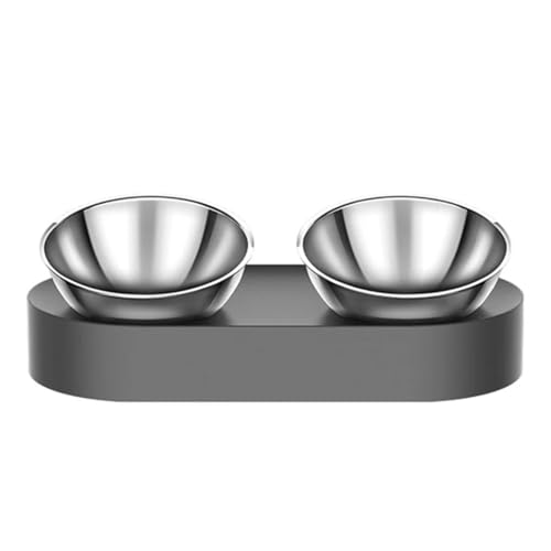 rutschfeste Edelstahl-Haustier-Hundekatzen-Doppelnäpfe, verstellbare, rutschfeste Futter- und Wassernapf-Futterstation for Haustiere, die den Katzennapf zu Hause füttern Katzennapf (Color : Double BO rutschfeste Edelstahl-Haustier-Hundekatzen-Doppelnäpfe, verstellbare, rutschfeste Futter- und Wassernapf-Futterstation for Haustiere, die den Katzennapf zu Hause füttern Katzennapf (Color : Double BO von WLTYSM