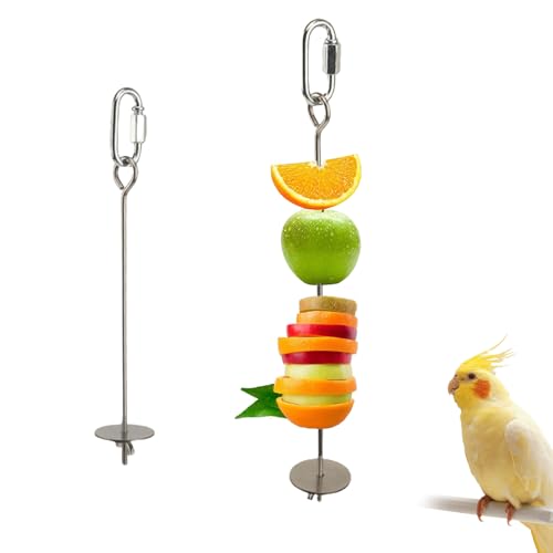2 Stück Wellensittich Futterspieß,Vögel Papageien Zubehör,Nymphensittich Futter,Wellensittich Futter,Vogelkäfig Zubehör,Papageienspielzeug,Wellensittich Futterspender,Spielzeug für Wellensittiche von WLVinson