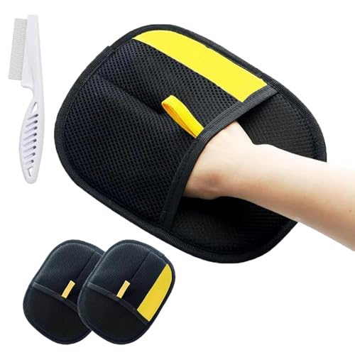 WLWWCX Ailsion/Acssart Tierhaarentfernungshandschuh, elektrostatische Handschuhe zur Tierhaarentfernung, wiederverwendbarer Tierhaarentferner (2PC) von WLWWCX
