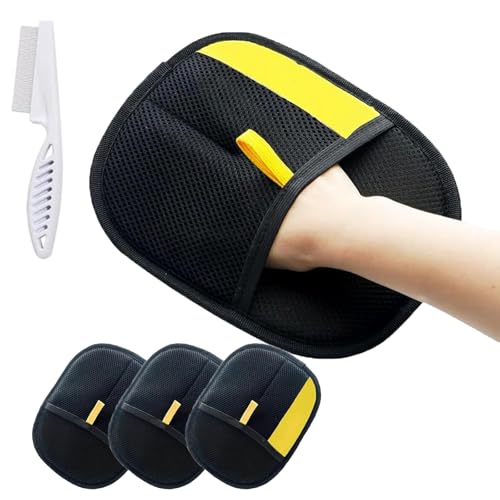 WLWWCX Ailsion/Acssart Tierhaarentfernungshandschuh, elektrostatische Handschuhe zur Tierhaarentfernung, wiederverwendbarer Tierhaarentferner (3PC) von WLWWCX