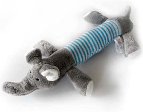 WLngtv Gray Elepant Quietschendes Spielzeug, Haustierspielzeug, Knisterspielzeug, Stofftiere, Plüschtier, Kauspielzeug für kleine Hunde, mittelgroße Hunde, Quietschendes Hundespielzeug, von WLngtv