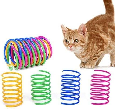 WLngtv Interaktives Katzenspielzeug, buntes Katzenspielzeug, Kunststoff-Spiralfedern, langlebig, interaktives Spielzeug zum Schlagen, Beißen, Jagd, Kätzchen, Spielzeug, 12 Stück WLngtv Interaktives Katzenspielzeug, buntes Katzenspielzeug, Kunststoff-Spiralfedern, langlebig, interaktives Spielzeug zum Schlagen, Beißen, Jagd, Kätzchen, Spielzeug, 12 Stück von WLngtv