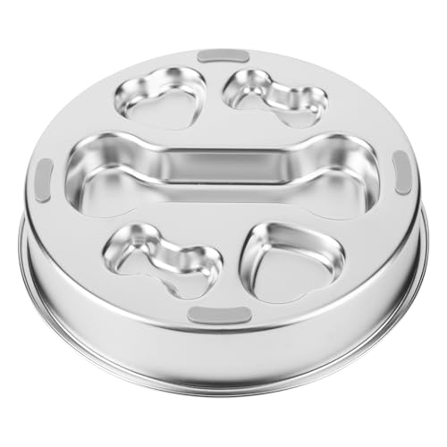 304 Edelstahl Haustierhund Slow Feeder Bowl mit Nicht rutscher Matte Hund Wat Anti-Choking Pet Bowl Haustier Futterschalen for kleine und mittlere Hunde von WMFASBAG