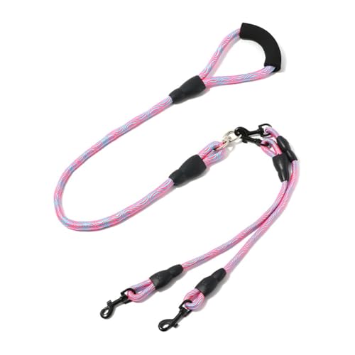 5ft Double -End -Hunde -Leinen -Foam -Griff Reflektierender for mittlere Hunde (Pink B) von WMFASBAG