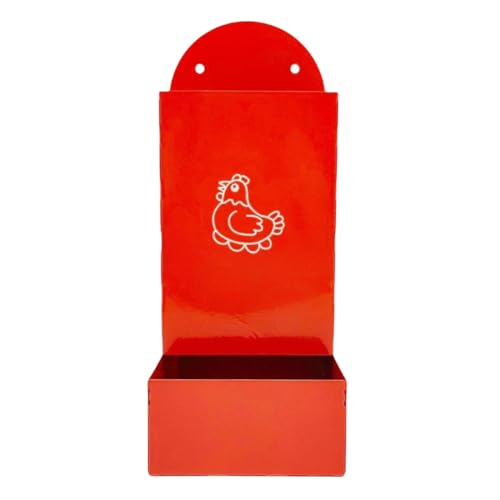 Austernschale und Körnchen -Feeder -Huhn -Hühner -Huhn -Coop -Accessoire (rot) von WMFASBAG