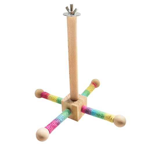 Holzpapagei rotierende Windmühlenspielzeug mit Lager Vogel Sisal Kletterstab Papagei Windmühle Spielzeugstation for Vogelkäfigzubehör Holzpapagei rotierende Windmühlenspielzeug mit Lager Vogel Sisal Kletterstab Papagei Windmühle Spielzeugstation for Vogelkäfigzubehör von WMFASBAG
