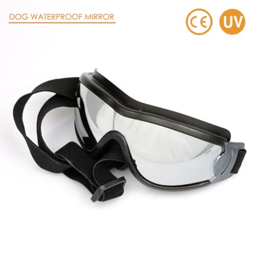 Hundesonnenbrille, Sonnenschutz, Winddicht, wasserdicht, staubdicht, mit verstellbarem Riemen, Hundebrille, Haustier-Sonnenbrille for mittelgroße oder große Hunde von WMFASBAG