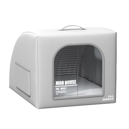 Katzenkühlhaus Faltbare Sommerkühlung Katzenhaus Hundehaus for Katzen Hunde (L) von WMFASBAG