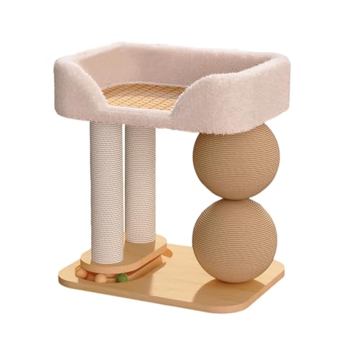 Katzensprungplattform mit Sisalball integriertes Sisalbett atmungsaktiven Katzen Kratzer Säule Haustier Vorräte Kletterrahmen von WMFASBAG