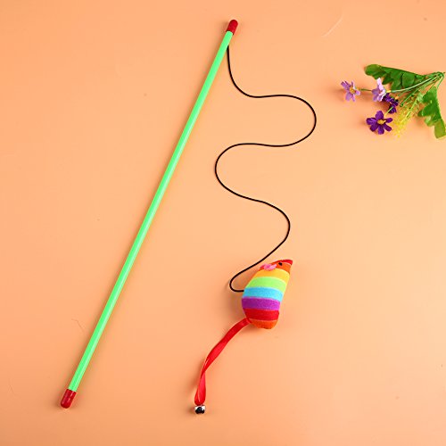 WMFASBAG Mausform-Form Katzen necken Stick Weiche Haustier Teaser Stick Lustige interaktive Katzenspielzeug Multifunktion Pet Supplies von WMFASBAG