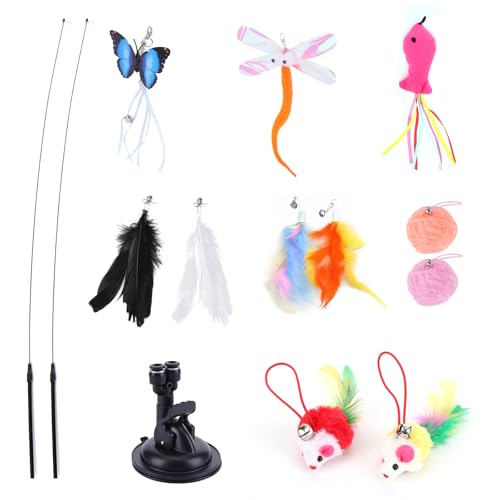 WMFASBAG Pet Cat Toy Set Ersatz Kopfspielzeuganzug Multifunktion interaktiver Katzenspielzeug Abnehmbarer Handfree -Katzenspielzeugstift for Katzentraining -Accessoires WMFASBAG Pet Cat Toy Set Ersatz Kopfspielzeuganzug Multifunktion interaktiver Katzenspielzeug Abnehmbarer Handfree -Katzenspielzeugstift for Katzentraining -Accessoires von WMFASBAG