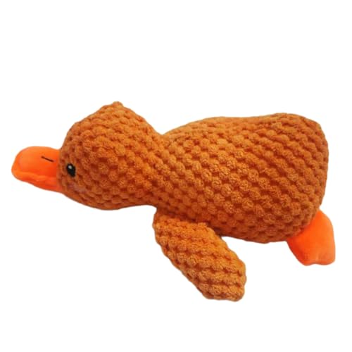 WMFASBAG Quack-Quack-Entenhundspielzeug mit Soundchip Yellow Entenhundspielzeug for Hunde (Orange) von WMFASBAG