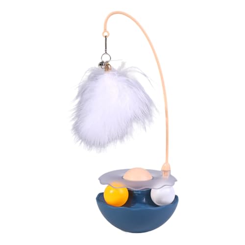 WMFASBAG Tumbler -Katzenspielzeug mit Feder Bell Interactive Cat Toy Kätzchen Spielzeug for Katzen (blau) von WMFASBAG