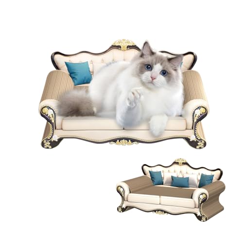 Kratzbrett für Katzen,Sofaform Wellpappe Kratzmöbel Katzenkratzbretter für Sofaschutz, Maße 60x29.5cm Katzenspielzeug Kratzen von WMLBK