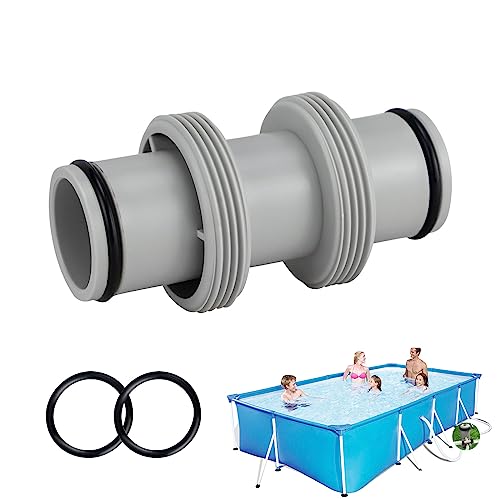 WMLBK Schlauchverbinder Ø38mm Gerade Verbinder,Schlauchverbinder Schwimmbecken Zubehör Ersatz Schlauchteile Rohrzubehör Verlängerung Pool Anschlussset für Poolschläuche (Ø38mm Gerade Verbinder) von WMLBK