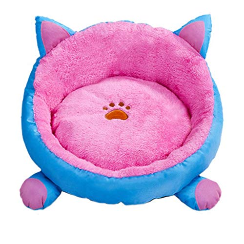 Kätzchenbett aus Baumwolle, Hundehöhlenbett und Sofa, Katzenbett, geeignet für Haustiere (M,Pink Cat Bed) von WMPRTT
