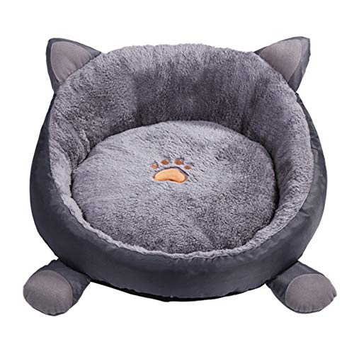 WMPRTT Kätzchenbett aus Baumwolle, Hundehöhlenbett und Sofa, Katzenbett, geeignet für Haustiere (L,Grey Cat Bed) von WMPRTT