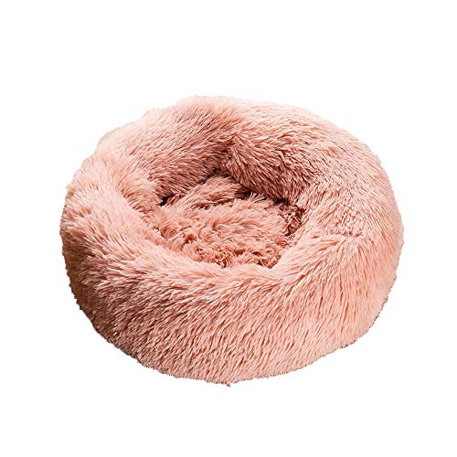 WMPRTT Kätzchenbett aus Baumwolle, Hundehöhlenbett und Sofa, Katzenbett, geeignet für Haustiere (M50cm,Pink) von WMPRTT