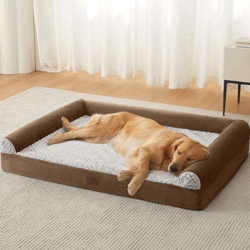 WNPETHOME Orthopädische Hundebetten für große Hunde, wasserdichtes Memory-Schaum, großes Hundebett mit Seiten, rutschfester Unterseite und Eierkisten-Schaumstoff, großes Haustier-Couch-Bett mit WNPETHOME Orthopädische Hundebetten für große Hunde, wasserdichtes Memory-Schaum, großes Hundebett mit Seiten, rutschfester Unterseite und Eierkisten-Schaumstoff, großes Haustier-Couch-Bett mit von WNPETHOME