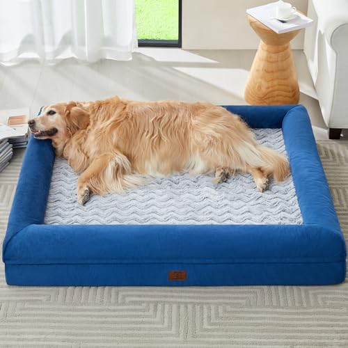 WNPETHOME Waschbare Hundebetten für große Hunde, XL-Hundesofa, orthopädisches Hundesofabett mit abnehmbarem und wasserdichtem Bezug, extra großes Hundebett mit Nackenrollen zum Schlafen, große WNPETHOME Waschbare Hundebetten für große Hunde, XL-Hundesofa, orthopädisches Hundesofabett mit abnehmbarem und wasserdichtem Bezug, extra großes Hundebett mit Nackenrollen zum Schlafen, große von WNPETHOME