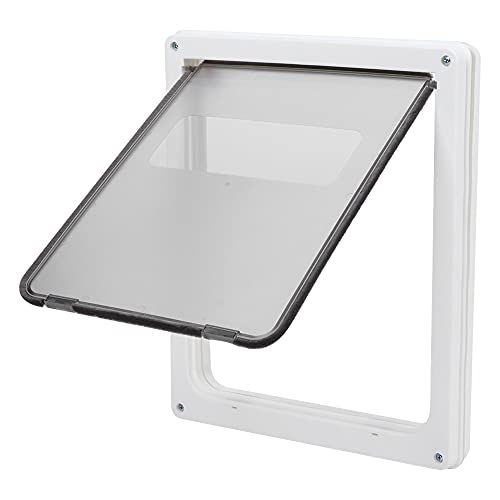 WNSC Hundetür, frei große Größe Safe 43 × 36 × 5 cm Haustier Eingangstür für Wand(White) von WNSC