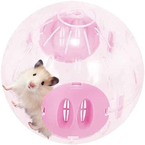 Hamster-Kristallball, kleines Tierrad, 14 cm, niedlicher Übungsball, Spielzeug lindert Langeweile und erhöht die Aktivität, Chinchilla-Käfig Zubehör (M, Pink A) von WNZQK