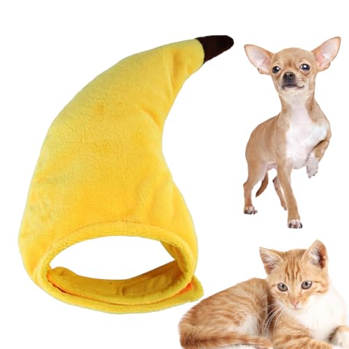 Bananenhut für Hunde, Halloween-Kostüme für süße Hunde | lustige Kostüme für Haustiere, kreative Partygeschenke, Bananenhut für Cosplay, Wobblo von WOBBLO