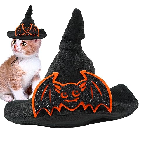 Hexe Katze | Hexenhund – Der Halloween-Hut für Hunde sorgt für eine festliche Atmosphäre, Hexenhut für Hunde, Geschenk für Weihnachten, Halloween-Party. Wobblo von WOBBLO