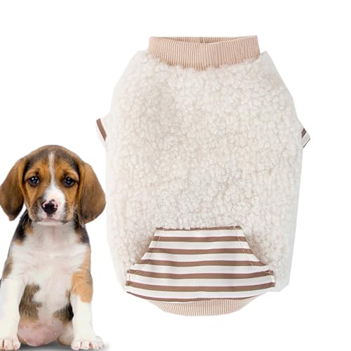 Hundepullover aus Fleece, weiche Winterkleidung für Haustiere, Pullover für Welpen – Hundemantel für französische Bulldogge, Dackel, Teetasse und Kätzchen. Wobblo von WOBBLO