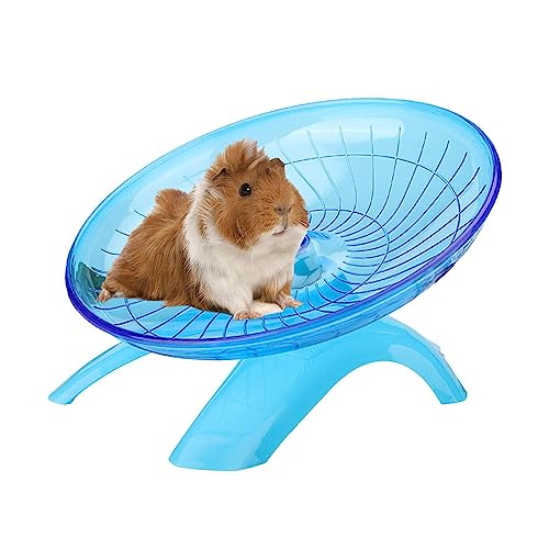 Laufrad für Hamster | Leise Räder für Zwerghamster, Rennmäuse, fliegende Untertasse, Acryl 7 Zoll für Mäuse, Hamster, Zubehör Wobblo von WOBBLO