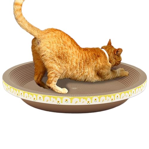 Runder Kratzbaum | Pad Bowl Kratzmatte für Katzenbett aus Karton | Kratzfestes Bett aus dickem Karton für Katzen, Kratzmatte zum Schutz von Möbeln, Spielzeug Wobblo Runder Kratzbaum | Pad Bowl Kratzmatte für Katzenbett aus Karton | Kratzfestes Bett aus dickem Karton für Katzen, Kratzmatte zum Schutz von Möbeln, Spielzeug Wobblo von WOBBLO