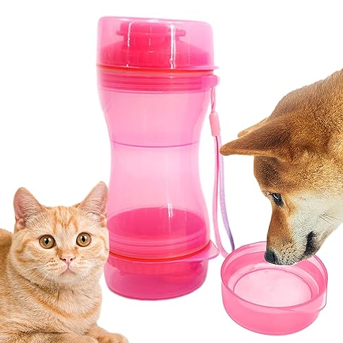 Tragbarer Wasserbecher für Unternehmen – tragbare Wasserflasche für Haustiere mit 2-in-1-Futterbehälter | Wasserflasche für Hunde und tragbarer Spender Wobblo von WOBBLO