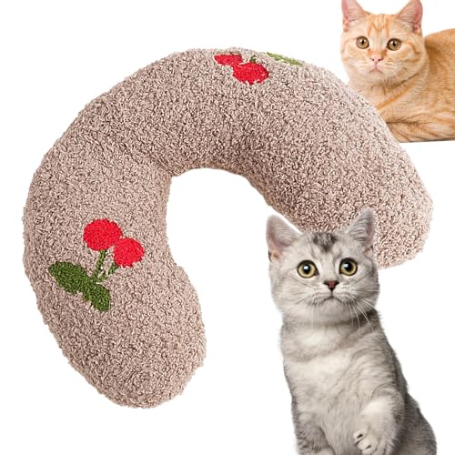 WOBBLO Beruhigendes Kissen für Hunde, beruhigendes Kissen für Haustiere, weiches und flauschiges Katzenkissen, U-Form | Cuddler halber Donut WOBBLO Beruhigendes Kissen für Hunde, beruhigendes Kissen für Haustiere, weiches und flauschiges Katzenkissen, U-Form | Cuddler halber Donut von WOBBLO