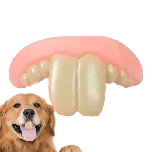 WOBBLO Hundespielzeug Zähne lustig, Zahnersatz für Hunde | Hundespielzeug mit künstlichen Zähnen aus Silikon,Anti-Biss-Einzigartiger, stilvoller, humorvoller, robuster, einfach anzuwendender von WOBBLO