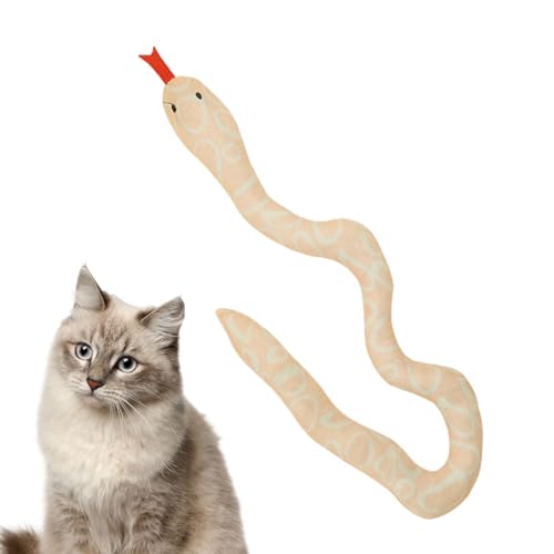 WOBBLO Katzenspielzeug aus Plüsch, Schlangen-Katzenspielzeug – niedliches Katzenspielzeug in Schlangenform | stimulierendes Katzenspielzeug für Katzen, Beißspielzeug für Katzen von WOBBLO