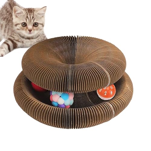 WOBBLO Orgel-Katzenkratzer, unglaubliche Orgel-Kratzmatte | Faltbare Kratzmatte für Katzen mit Bällen | Akkordeon-Katzenspielzeug, interaktives Lernspielzeug für Kätzchen, Kratzer WOBBLO Orgel-Katzenkratzer, unglaubliche Orgel-Kratzmatte | Faltbare Kratzmatte für Katzen mit Bällen | Akkordeon-Katzenspielzeug, interaktives Lernspielzeug für Kätzchen, Kratzer von WOBBLO
