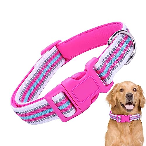 WOBBLO Reflektierendes Halsband für Hunde, verstellbar mit Sicherheitsschnalle | buntes Halsband für Haustiere, Katzen, für die Sicherheit der Hunde, weiches Halsband für kleine von WOBBLO