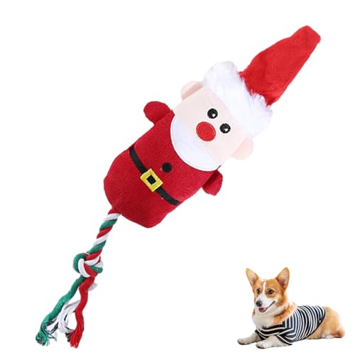 WOBBLO Stoffloses Hundespielzeug - Plüsch-Hundespielzeug mit Sound, Weihnachtsthema | Weiches Tierspielzeug für die orale Beißjagd, kleine, mittelgroße Hunde, Welpengeschenk, aktives Beißen von WOBBLO