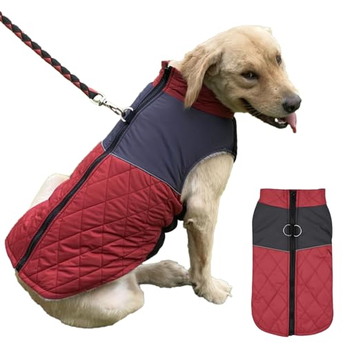 WOBBLO Warme Winterkleidung für Hunde, wasserdichte Hundebekleidung | wasserdichte Jacken für Haustiere – schneefeste Kleidung mit elastischem Kordelzug für von WOBBLO