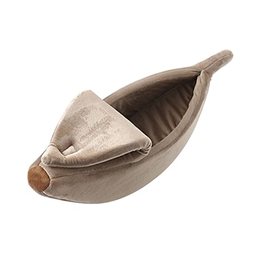 WOEIFGV Haustierzelt, weiches warmes Bett für kleine Hunde und Katzen, selbstwärmendes Condo Bananenform, Höhle Hundehütte WOEIFGV Haustierzelt, weiches warmes Bett für kleine Hunde und Katzen, selbstwärmendes Condo Bananenform, Höhle Hundehütte von WOEIFGV