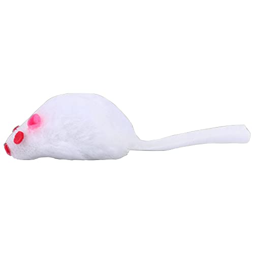 WOEIFGV Rasselspielzeug für Haustiere, weiches Plüsch, zum Spielen, Fangen von Kätzchen, interaktive Mäuse für Indoor-Katzen, Weiß WOEIFGV Rasselspielzeug für Haustiere, weiches Plüsch, zum Spielen, Fangen von Kätzchen, interaktive Mäuse für Indoor-Katzen, Weiß von WOEIFGV