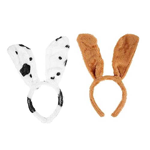 WOFASHPURET 2 Stück Erfasstes Mops -Stirnband Stirnband für Hunde Kostüm Plüsch-Cartoon-Stirnband Hundeohr Cosplay Hund Ohr Abdeckung Niedliches Haarband mit Tierohren Stoff von WOFASHPURET