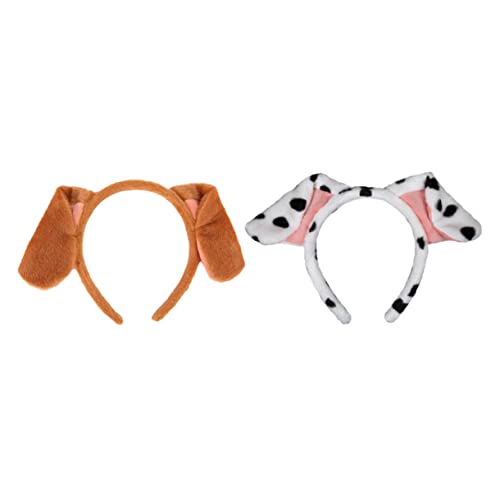 WOFASHPURET 2 Stück Welpen Stirnband Tierhaarreifen Haustiere Hunde Haarband Für Welpenohren Plüsch-Tier-stirnbänder Haarbänder Für Tierohren Tierohrstirnband Party-Cosplay-Stirnband Stoff von WOFASHPURET