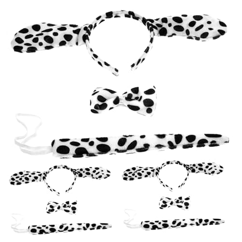WOFASHPURET 3 Sätze Teiliges Halloween Hundekostüm für Erwachsene Gepunktete Hundeohren Haarreif Fliege und Party Cosplay Accessoires für Karneval und Fasching WOFASHPURET 3 Sätze Teiliges Halloween Hundekostüm für Erwachsene Gepunktete Hundeohren Haarreif Fliege und Party Cosplay Accessoires für Karneval und Fasching von WOFASHPURET