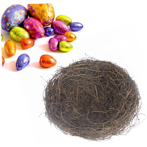 WOFASHPURET Realistisches Vogelnest Aus Zweigen Rattan-Nest- für Ostern 20 cm Vogelnest Zum Dekorieren von WOFASHPURET