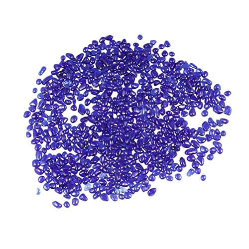 WOFASHPURET Blaue Edelsteine Blaue Steine ​​und Kristalle Edelsteine ​​aus Glasperlen Edelstein-Chips-Perlen Vase einmachgläser bunter Kies Glaskies Mini Dekorationen von WOFASHPURET