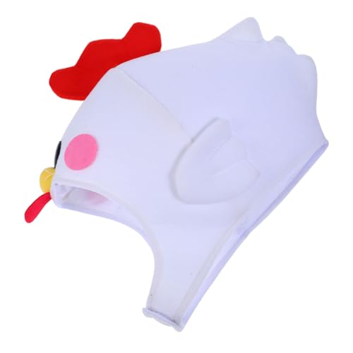 WOFASHPURET Kükenhut Plüsch Kostüm Plüsch Tiermütze Cosplay Zubehör Kostüm Mütze Plüschhüte Partyhüte für Halloween Cosplay -Accessoires Weiche Partyhüte 'Novelty Hut kurzer Plüsch Weiß von WOFASHPURET