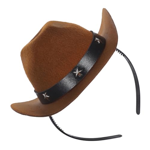 WOFASHPURET Mini Cowgirl Hut Haarband Trendiges Western Zubehör Für Partys Geburtstagsfeiern Und Haustiere Bequeme Und Stilvolle Kopfbedeckung Für Besondere Anlässe WOFASHPURET Mini Cowgirl Hut Haarband Trendiges Western Zubehör Für Partys Geburtstagsfeiern Und Haustiere Bequeme Und Stilvolle Kopfbedeckung Für Besondere Anlässe von WOFASHPURET