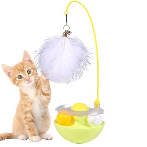Katzen-Teaser-Zauberstab - Interaktives Katzenspielzeug | Katzenfeder-Zauberstab-Spielzeug mit Glöckchen-Nachfüllungen, lustiges Kätzchenspielzeug, nicht kippbar, interaktiver Fänger, Heimtierbedarf Katzen-Teaser-Zauberstab - Interaktives Katzenspielzeug | Katzenfeder-Zauberstab-Spielzeug mit Glöckchen-Nachfüllungen, lustiges Kätzchenspielzeug, nicht kippbar, interaktiver Fänger, Heimtierbedarf von WOGXN